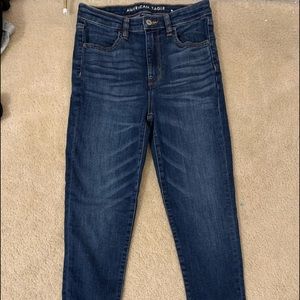 american eagle super high rise crop jeggings